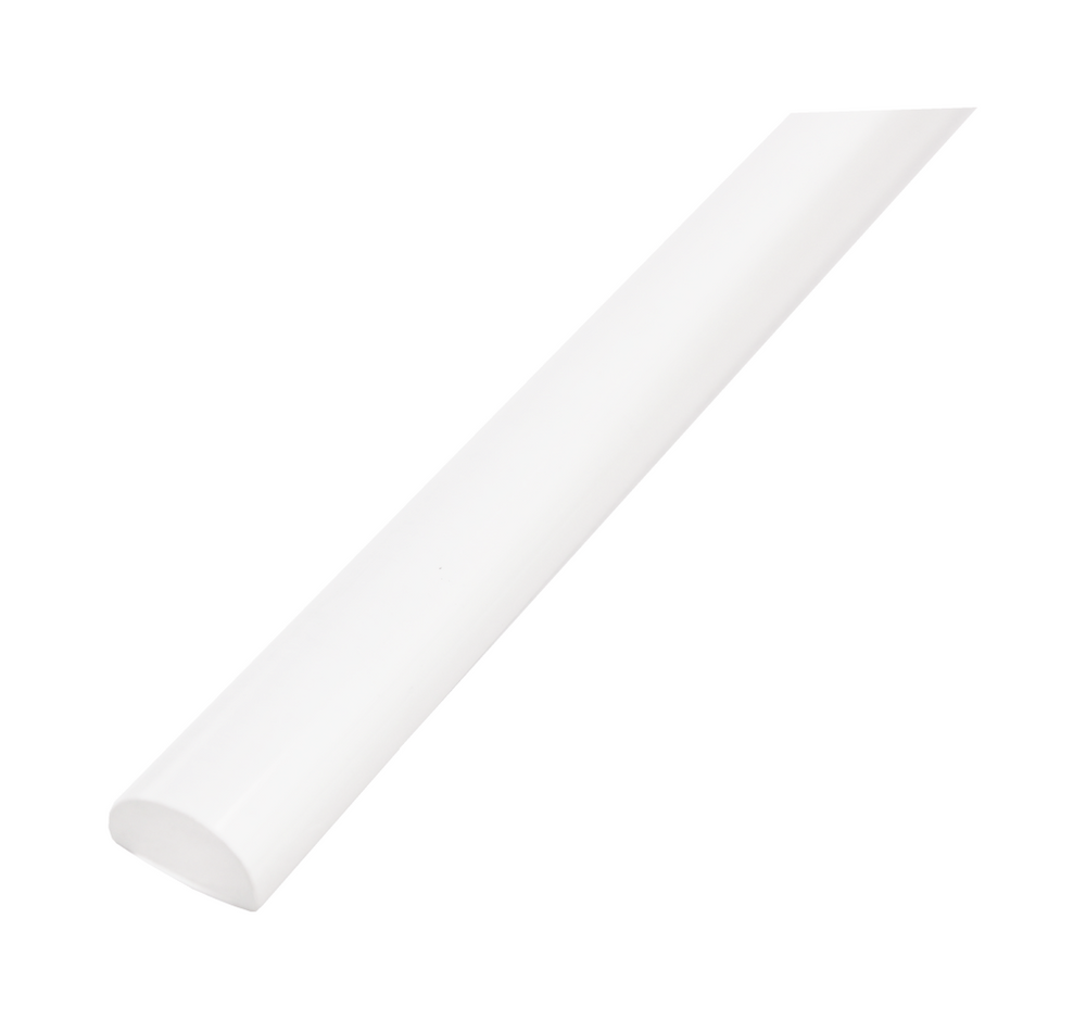 THA-95: 1/2" Clear Acrylic Half Round Shower Door Threshold, 95" lengt